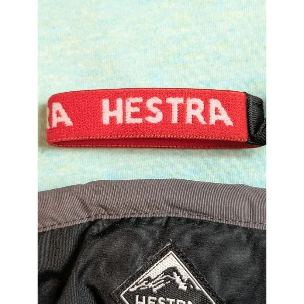 SINGLE LEFT HAND Hestra Unisex 5 Finger Black Leather Youth Junior Size 7